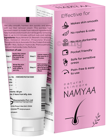 Namyaa Hair Removal Cream For Intimate Skin महिलाओं के लिए भरोसेमंद
