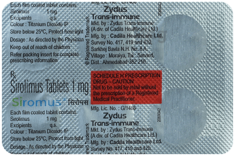 Siromus 1mg Tablet image