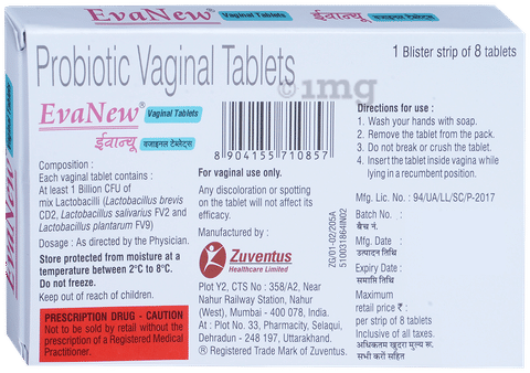 Evanew Vaginal Tablet image