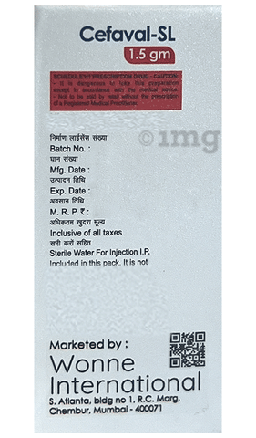 सेफावल-एसएल 1.5 gm इंजेक्शन image सेफावल-एसएल 1.5 gm इंजेक्शन image