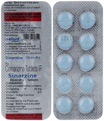 Sinarzine Tablet image
