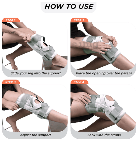 Vissco Neoprene Hinged Patella Knee Brace Small Grey: Buy box of