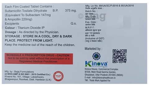 Sultalact 375mg Tablet