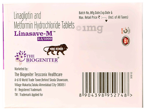 Linasave-M 2.5/1000 Tablet image