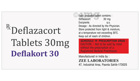 Deflakort 30 Tablet image Deflakort 30 Tablet image