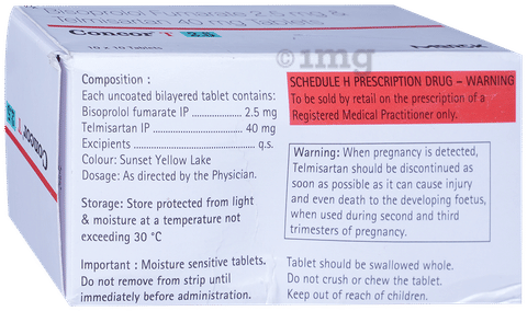 Concor T 2.5mg/40mg Tablet image Concor T 2.5mg/40mg Tablet image