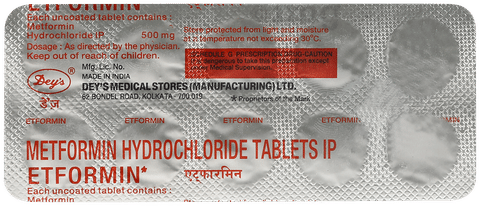 Etformin 500mg Tablet image