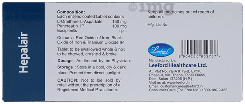 Hepalair  150 mg/100 mg Tablet
