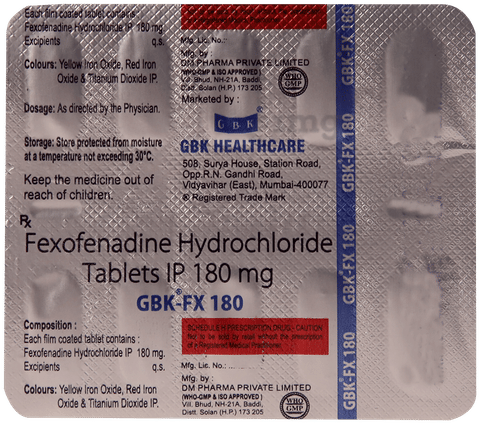 Gbk FX 180mg Tablet image