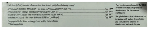 Fluarix Tetra 2022/2023 NH Vaccine
