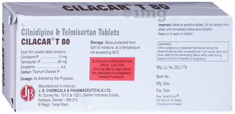 Cilacar T 80 Tablet image