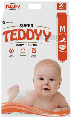 Teddyy Super Baby Diaper with Wetness Indicator Size Medium Buy