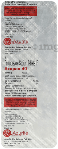 Azupan 40mg Tablet image