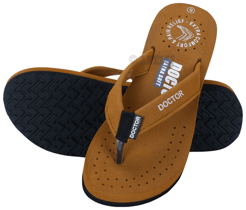 DOCTOR EXTRA SOFT Ortho Chappal for Men | Toe Ring | Doctor Orthopedic  Footwear Chappal | Casual Flip Flops for Outdoor Daily Use L-4, Tan, 9 UK  price in Saudi Arabia | Amazon Saudi Arabia | kanbkam