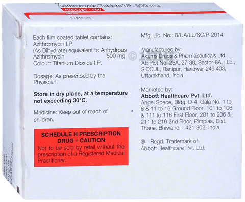 Azitough 500mg Tablet image Azitough 500mg Tablet image