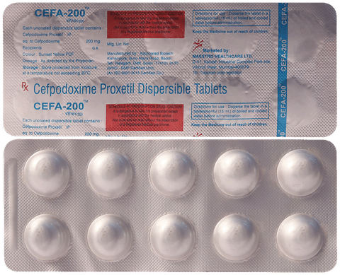 Cefa 200mg Tablet image Cefa 200mg Tablet image