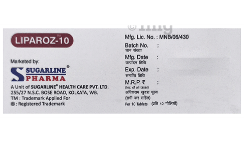 Liparoz 10 Tablet image Liparoz 10 Tablet image