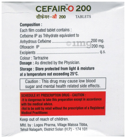Cefair-O 200 Tablet image Cefair-O 200 Tablet image