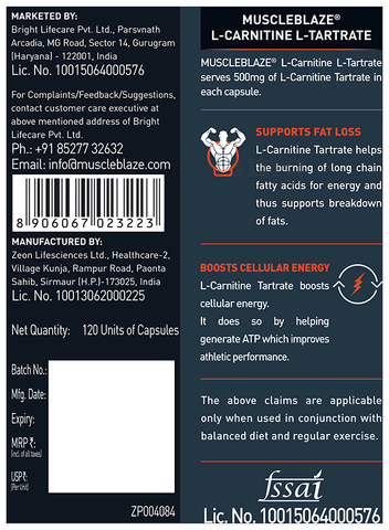 muscleblaze l carnitine l tartrate review Gluten-free Sports Drink Biotechusa L-Carnitine Drink Powder - 2000 Mg main image 0