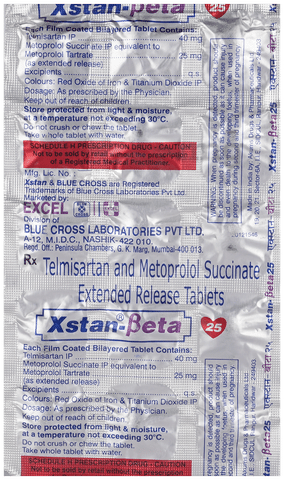 Xstan Beta 40mg/25mg Tablet ER