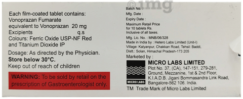 Vonacid 20mg Tablet image Vonacid 20mg Tablet image