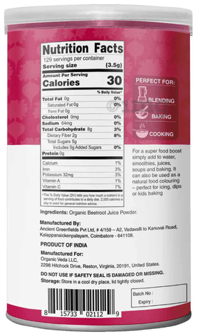 Organic Veda Beetroot Juice Powder 2