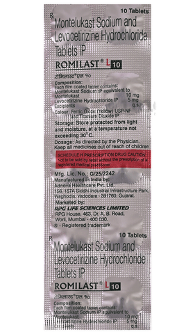 Romilast L 10 Tablet image Romilast L 10 Tablet image