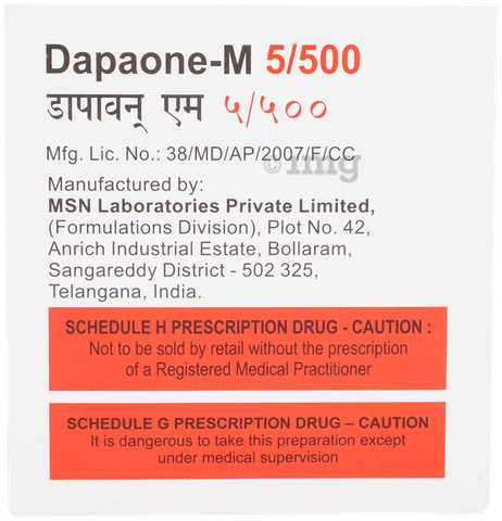 Dapaone-M 5mg/500mg Tablet