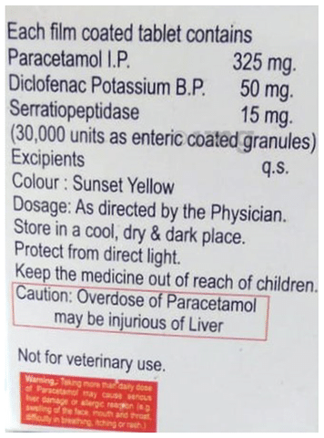 Acpain DP 50mg/325mg/15mg Tablet