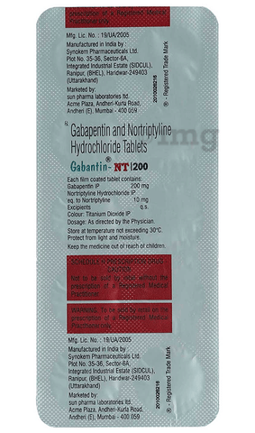 Gabantin NT 200mg/10mg Tablet image Gabantin NT 200mg/10mg Tablet image