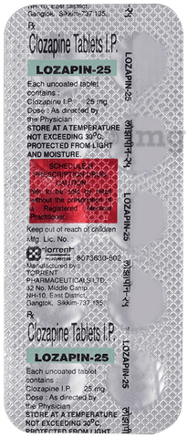 Lozapin 25mg Tablet image