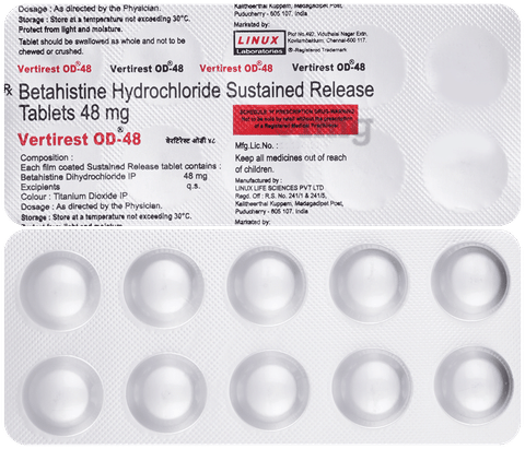 Vertirest OD 48mg Tablet image Vertirest OD 48mg Tablet image