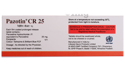 Pazotin CR 25 Tablet image