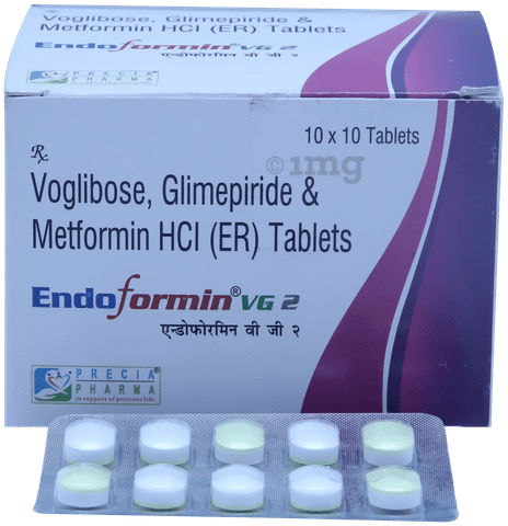 Endoformin VG  2mg/500mg/0.2mg Tablet ER
