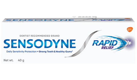 Sensodyne Toothpaste Rapid Relief Combo pack, Sensitive tooth paste to help  beat sensitivity fast, 160 gm multi-pack (80 gm x 2)