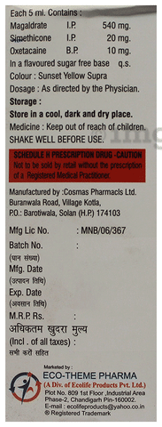 Ecofiz Oral Suspension Mango Sugar Free
