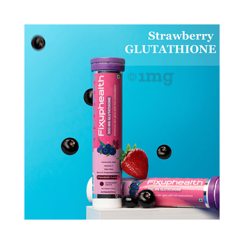 Combo Pack of Fixuphealth Natural Amla 1000mg Vit C & Zinc Effervescent  Tablet Orange (20) & Fixuphealth Glutathione 500mg Effervescent Tablet  Strawberry (15): Buy combo pack of 2.0 bottles at best price