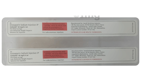Clexane 40mg Injection (0.4ml Each) image