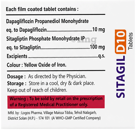 Sitagil D 10 Tablet image Sitagil D 10 Tablet image