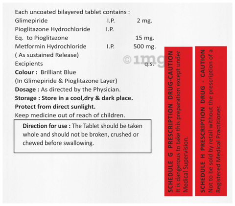 Glimstep MP 2mg/500mg/15mg Tablet
