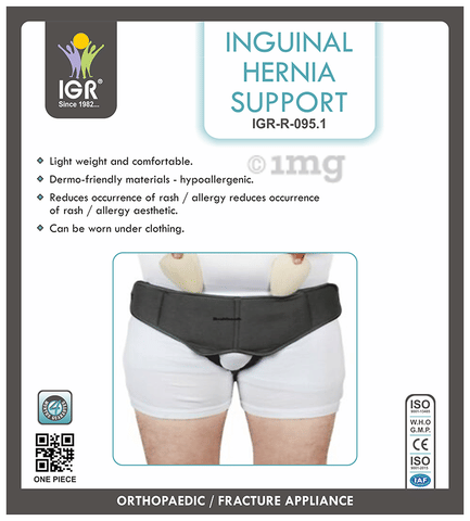 IGR Inguinal Hernia Support Medium test Black image IGR Inguinal Hernia Support Medium test Black image