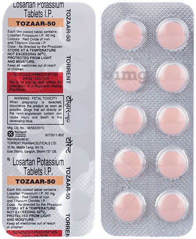 Tozaar 50 Tablet image