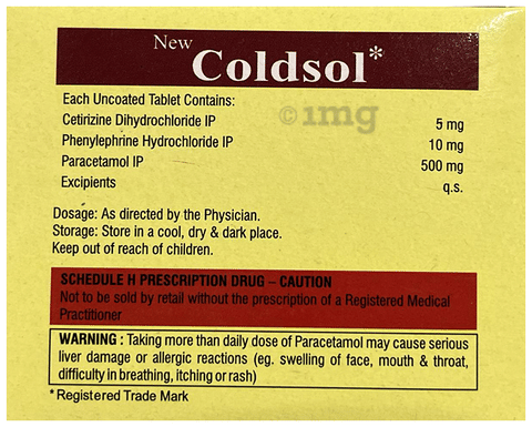 New Coldsol Tablet image