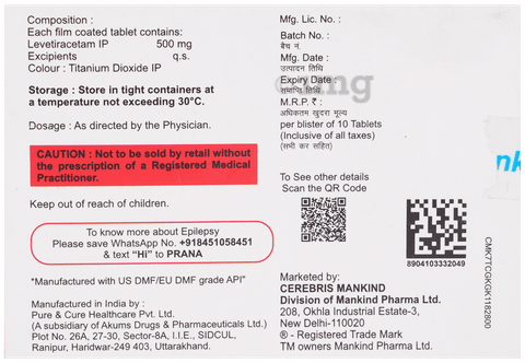 Epifast 500mg Tablet image