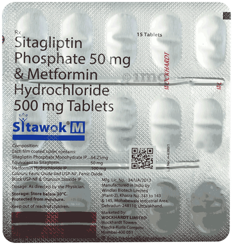 Sitawok M 500 Tablet image Sitawok M 500 Tablet image