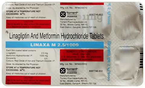 Linaxa M 2.5/1000 Tablet image Linaxa M 2.5/1000 Tablet image