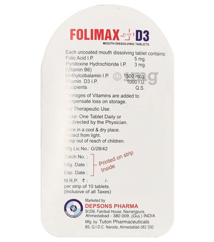 Folimax Plus D3 Tablet MD image Folimax Plus D3 Tablet MD image