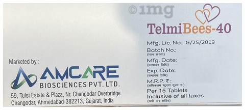 Telmibees 40 Tablet