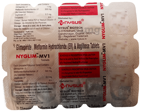 Nyglim-MV 1 Tablet ER image Nyglim-MV 1 Tablet ER image