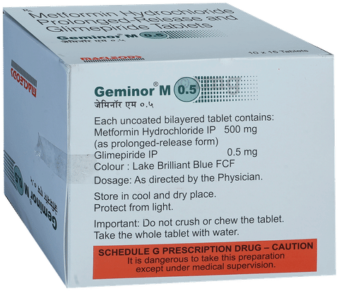 Geminor M 0.5 Tablet PR image Geminor M 0.5 Tablet PR image